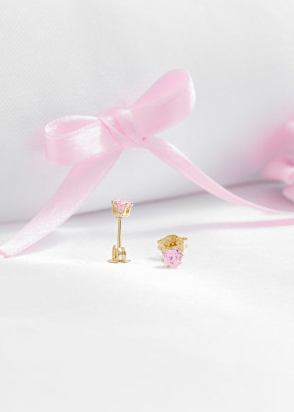 A Topo Circonia Corazón - Rosa